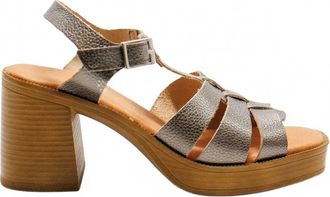 Eric Michael Womens Misha Open Toe Heeled Sandal In Pewter