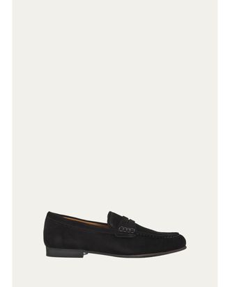 Aquatalia Ellis Suede Penny Loafers