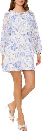 Parker Floral Balloon Sleeve Shift Minidress in New Ivory at Nordstrom Rack, Size X-Small