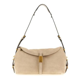 Pinko Shoulder Bags, female, Beige, Size: ONE SIZE Saddle Bag