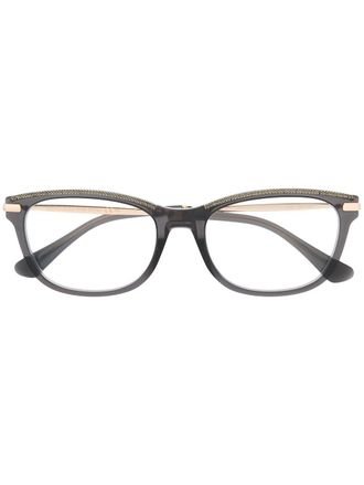 Jimmy Choo Eyewear angular glasses - unisex - Metal - One Size - Black