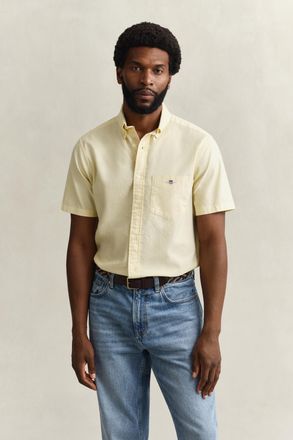 GANT Men Classic Oxford Short Sleeve Shirt (XXXL) LIGHT MUSTARD YELLOW