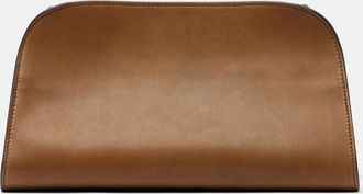 The Row Peggy leather clutch