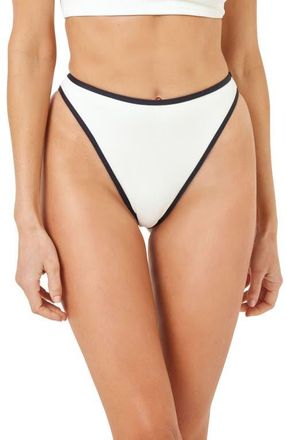 L*Space Nora Bitsy Bikini Bottoms in Cream/Black at Nordstrom, Size X-Small