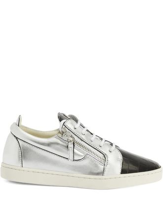 Giuseppe Zanotti Sneakers Nicki con effetto metallizzato - Argento
