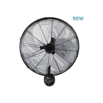Fabrilamp Cahersa- Ventilador De Pared Arrecife 90w Negro/plata 45d