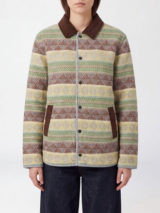 Guest In Residence Giacca a camicia in lana e cashmere con motivo etnico
