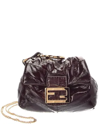 Fendi Fendi Baguette Leather Pouchette