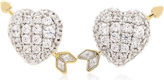 Swarovski Idyllia Mixed Cuts Heart With Arrow Stud Earrings