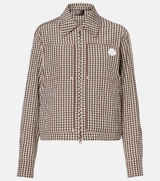 Moncler Checked cotton-blend jacket