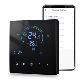 OEM Termostato Para Suelo Radiante, Termostato De Ambiente Wifi. Para Calentar Agua Y Calefacci&oacute;n. Compatible Con Tuya, Alexa Y Google Home. 230 V, 3 A, C