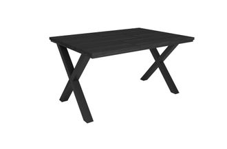 Skraut Home Mesa Comedor, Mesa Fija Cocina Y Sal&oacute;n, 140x90x74cm, Para 6 Comensales, Muebles Comedor, Estilo Industrial, Negro - Skraut Home