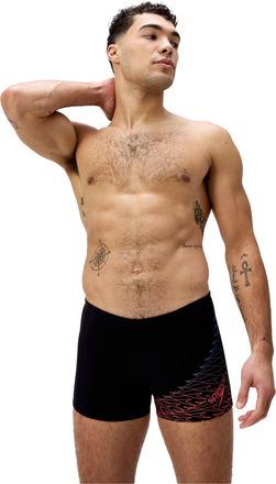 Speedo Badehose SPEEDO, Herren, Gr. 3 (XS), N-Gr, schwarz (schwarz, neon c), Obermaterial: 80% Nylon, 20% Elasthan, Badehosen Badehose, schnell trocknend