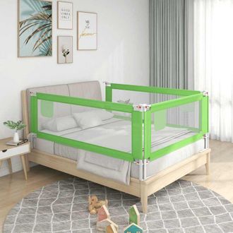 vidaXL Vidaxl - Sponda Letto di Sicurezza per Bambini Verde 200x25cm in Tessuto