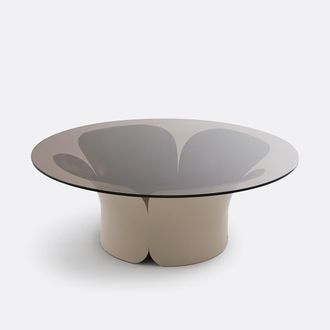 La Redoute Interieurs Tulpvormige salontafel in ijzer en glas Tessen