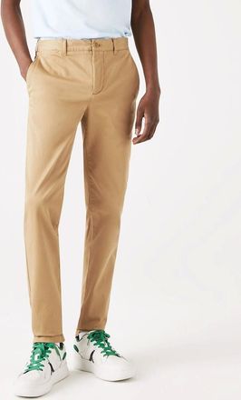 Lacoste Mens Slim Fit Stretch Cotton Chinos - Cream - Size: 33L
