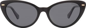 Polaroid Core Grey Polarized Cat Eye Ladies Sunglasses PLD 4109/S 0807M9 52