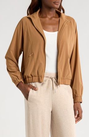 Travis Mathew Travel Day Zip Jacket in Chestnut at Nordstrom, Size Medium