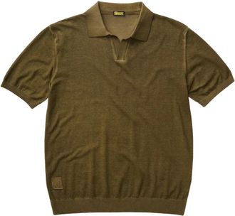 Blauer Esmond Polo Shirt - Heren - Polos - Groen - S - Leer - Tops