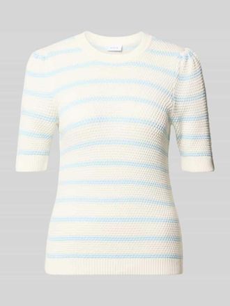 Vila Strickshirt mit Rundhalsausschnitt Modell DALO in Hellblau, Gr&ouml;&szlig;e XL