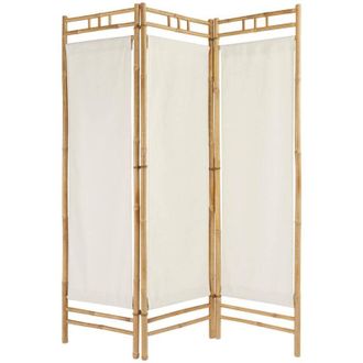 Atmosphera Biombo De Bamb&uacute; Blanco Kalel 170x135,5x3cm - Atmosphera Cr&eacute;ateur DInt&eacute;rieur