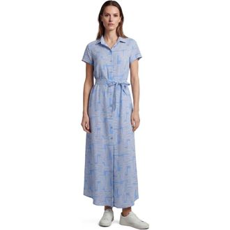 Lords of Harlech Inter Twine Womens Shirt Dress in Inter Twine Blue at Nordstrom, Size Xx-Large