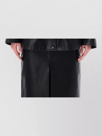Frankie Shop faux leather belted utility jacket