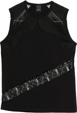 Pinko Molly Knit - Dames - Tops zonder mouwen - Zwart - S - Katoen - Tops