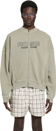 Martine Rose Zip-Up Crew Sweatshirt