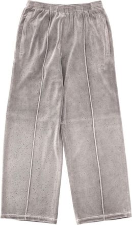 Alexander Wang Neutrals Perforated Cotton-Blend Sweatpants
