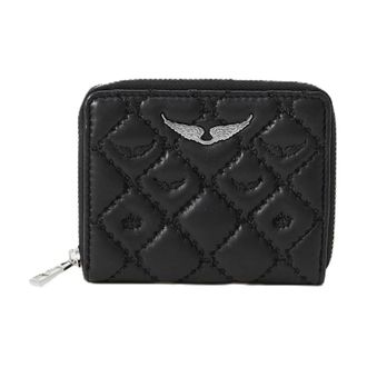 Zadig&Voltaire Wallets & Cardholders, female, Black, Size: ONE SIZE Mini ZV Quilted Monogram Wallet