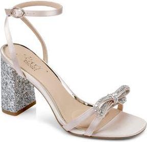 Badgley Mischka Hillary Ankle Strap Sandal in Champ Sati at Nordstrom Rack, Size 5.5