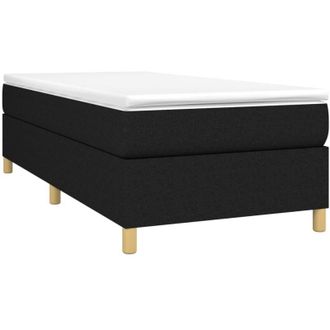 vidaXL Box Spring Bed Frame Black Single Fabric (UK/IE/FI/NO only) vidaXL