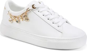 Karl Lagerfeld Cate Charms Sneaker in Bright White at Nordstrom, Size 7.5