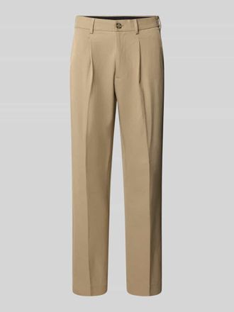 Selected Regular Fit Chino mit Viskose-Anteil in Beige, Gr&ouml;&szlig;e XXL