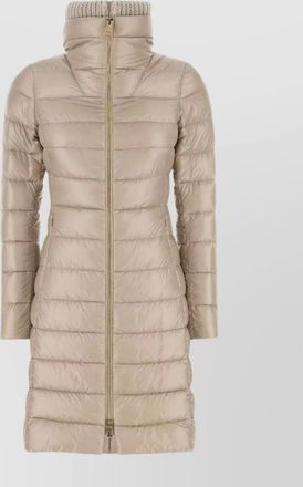 Herno long puffer quilted high collar