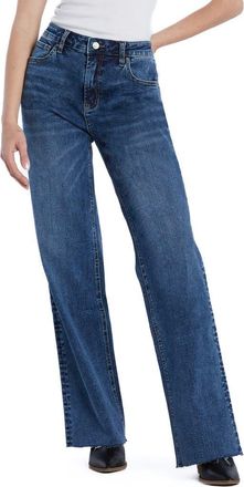 Wash Lab Denim Ella Relaxed Straight Leg Jeans in Garage Blue at Nordstrom, Size 25