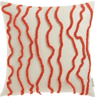 Tom Tailor Dekokissen »Wavy« bestickt, mit hohem Baumwollanteil