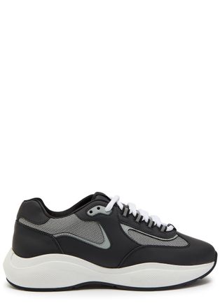 Cleens Podium Panelled Mesh Sneakers - Grey - 41 (IT41 / UK7)