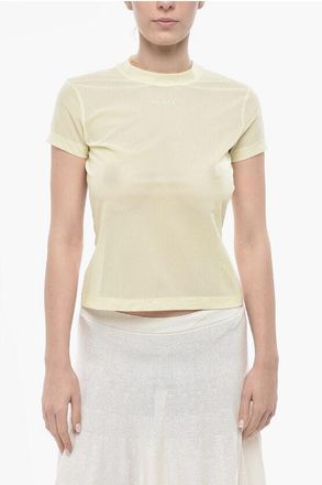 Alaia Mesh Short-Sleeve Top size 40