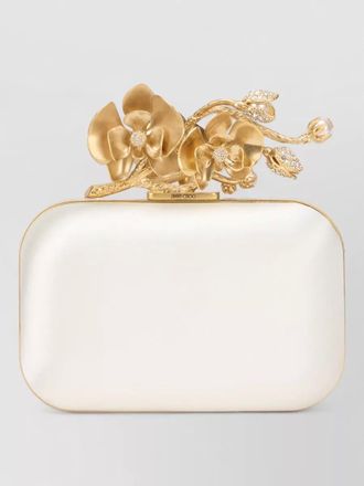 Jimmy Choo London cloud clutch satin floral detail