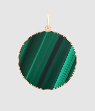 Ginette NY Pendentif Jumbo Ever Malachite Or Rose