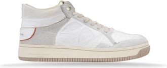 Philippe Model Heren hoge sneakers met haar detail - Heren - Sneakers - Wit - 44 EU - Leer - Schoenen