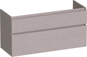 Marcel Breuer Delight wastafelonderkast - 120x46x60cm - 2 softclose lades - greeploos - 2 sifon uitsparingen - Timber Greige