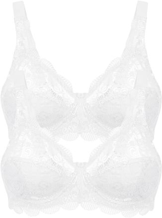 Susa B&uuml;gelloser BH SUSA Latina, Damen, Gr. 100, Cup B, weiss (wei&szlig;), Spitze, Obermaterial: 77% Polyamid, 15% Baumwolle, 8% Elasthan, bequem, BHs B&uuml;gelloser