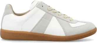 Maison Margiela White White Beige Replica Leather Sneakers