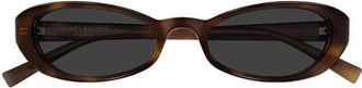 Saint Laurent SL871SUE004 Rectangle Full Rim Sunglasses - Brown