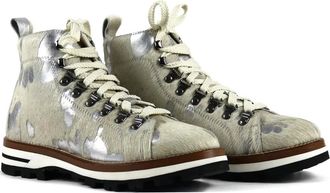 Monpiz lace-up boots - women - Calf Hair/Calf Leather/Rubber - 37 - Neutrals