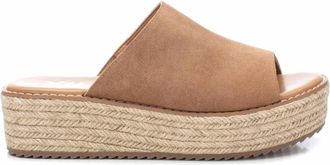 Xti Womens Suede Slip-On Sandals In Camel