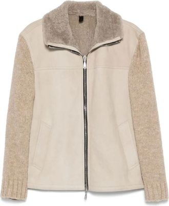 Tagliatore Faux Fur & Shearling Jackets, male, Beige, L, Bobby Shearling Jacket